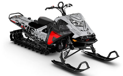 Freebird CatGrey DrkGrey Ski-Doo REV Gen4 LWH - Freeride Full Coverage Sled Wrap