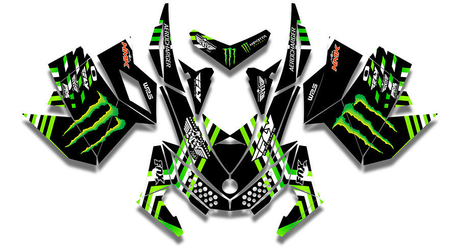 Heath Frisby Monster Ski-Doo REV-XP Sled Wrap Decal