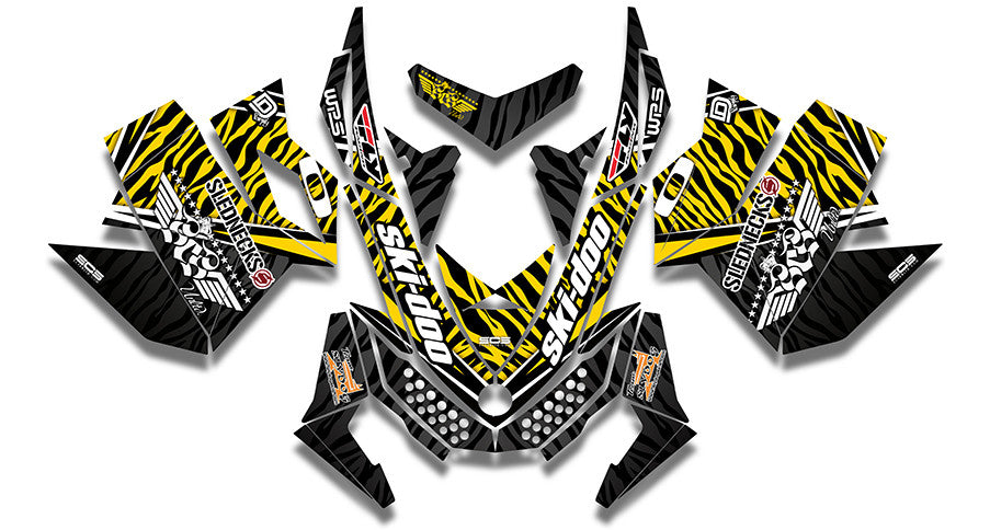 Heath Frisby Zebra Ski-Doo REV-XP Sled Wrap Decal