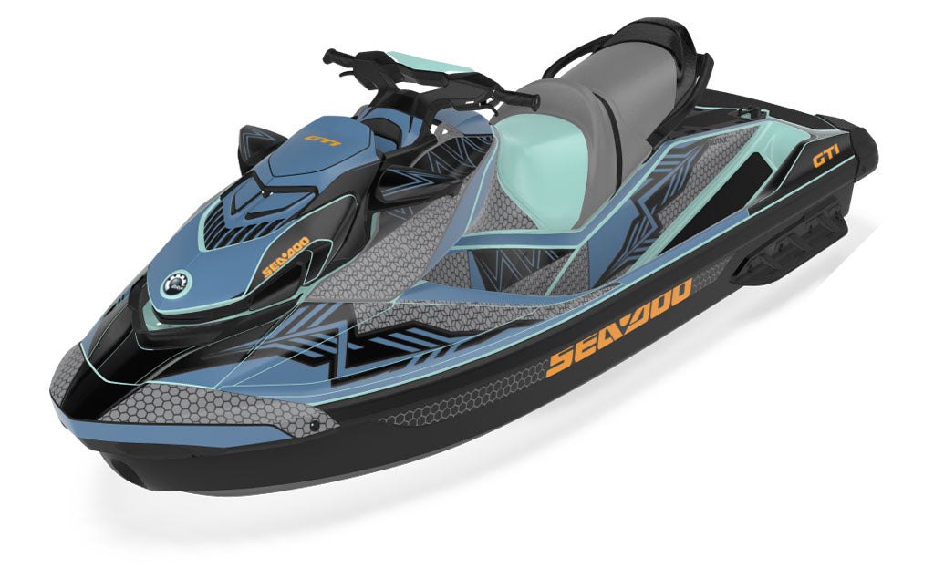 Hex LavaRed Charcoal Sea-Doo GTI Graphics