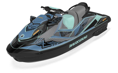 Hex LavaRed Charcoal Sea-Doo GTI Graphics