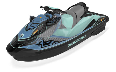 Hex LavaRed Charcoal Sea-Doo GTI Graphics