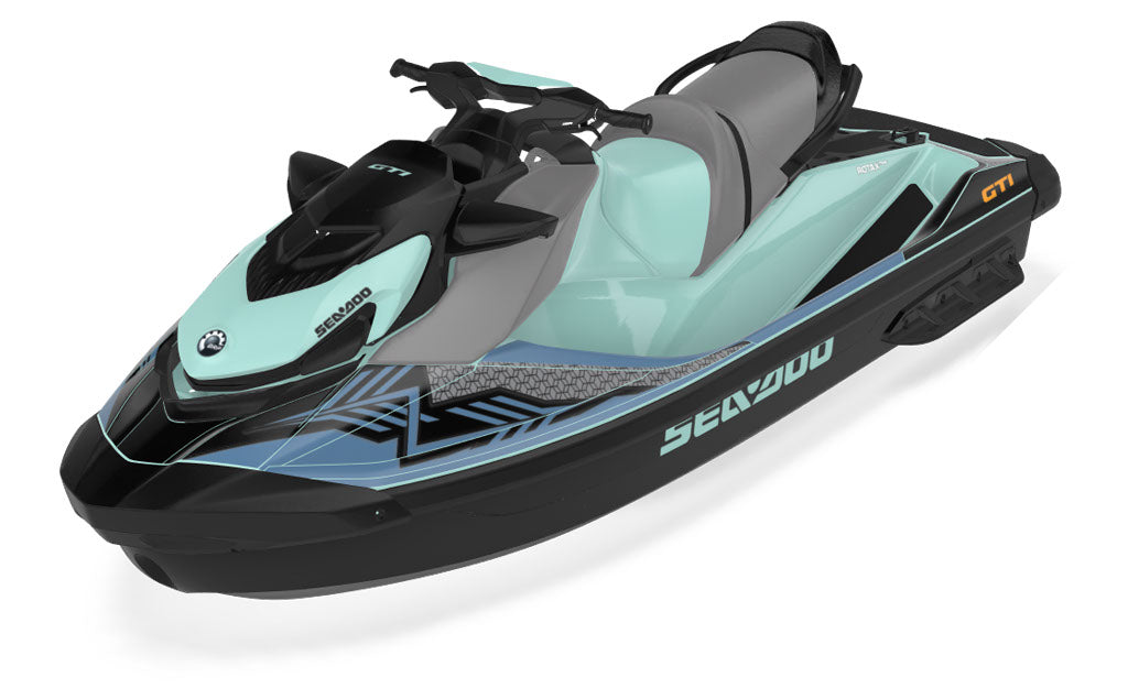 Hex LavaRed Charcoal Sea-Doo GTI Graphics
