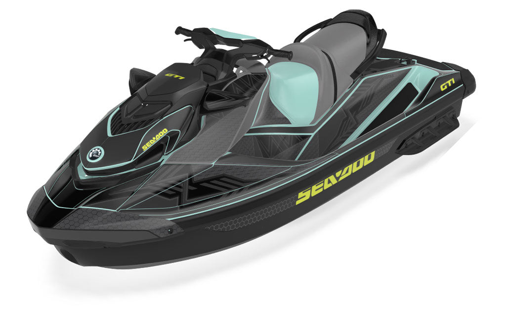 Hex Reef Black Sea-Doo GTI Graphics