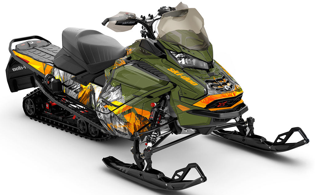 Inversion Grey Purple Ski-Doo REV Gen4 Wide Less Coverage Sled Wrap
