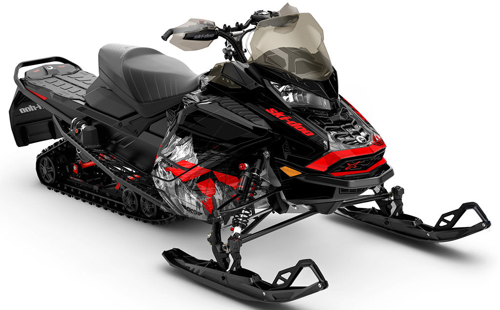 Inversion Orange Grey Ski-Doo REV Gen4 Wide Partial Coverage Sled Wrap