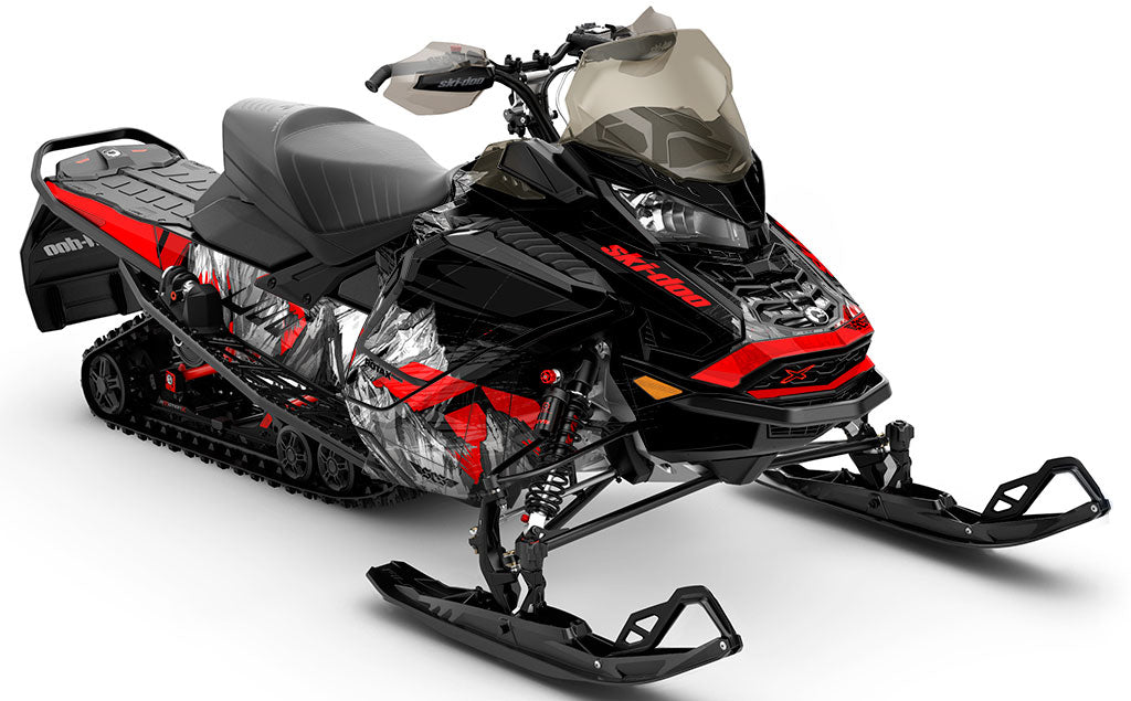 Inversion Orange Grey Ski-Doo REV Gen4 Wide Less Coverage Sled Wrap