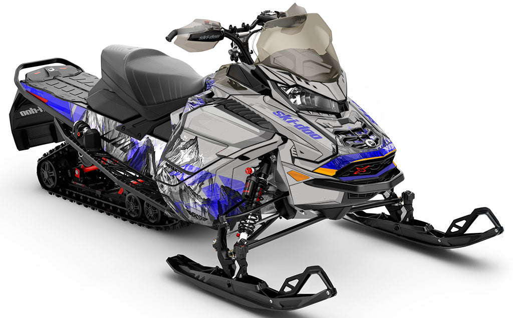 Inversion Red Grey Ski-Doo REV Gen4 Wide Less Coverage Sled Wrap