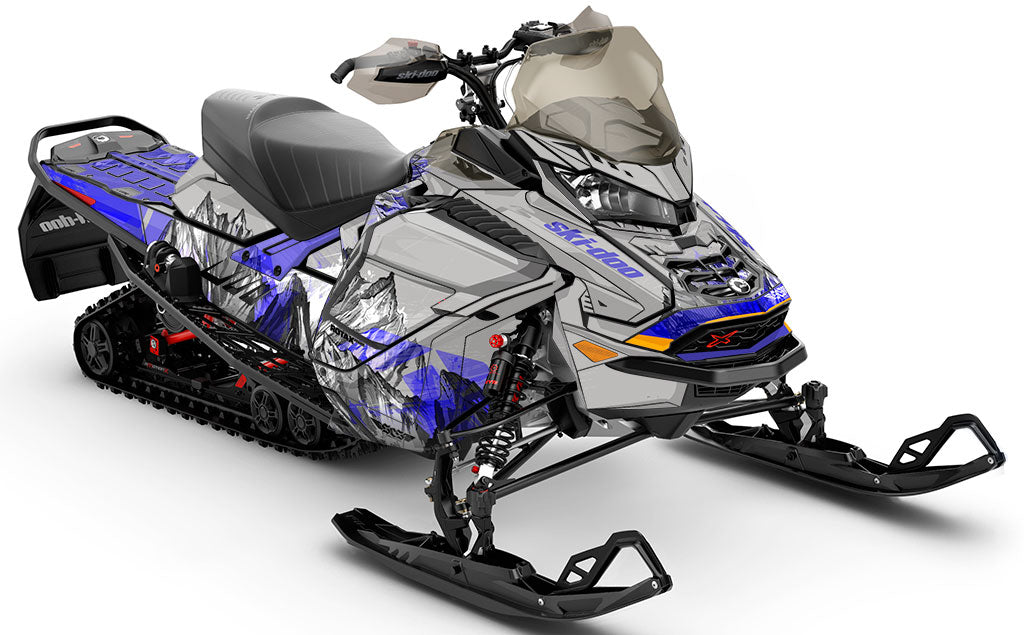 Inversion Grey Purple Ski-Doo REV Gen4 Wide Full Coverage Sled Wrap