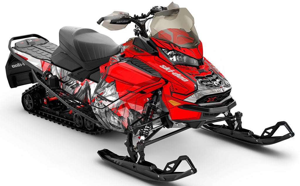 Inversion Black Red Ski-Doo REV Gen4 Wide Less Coverage Sled Wrap