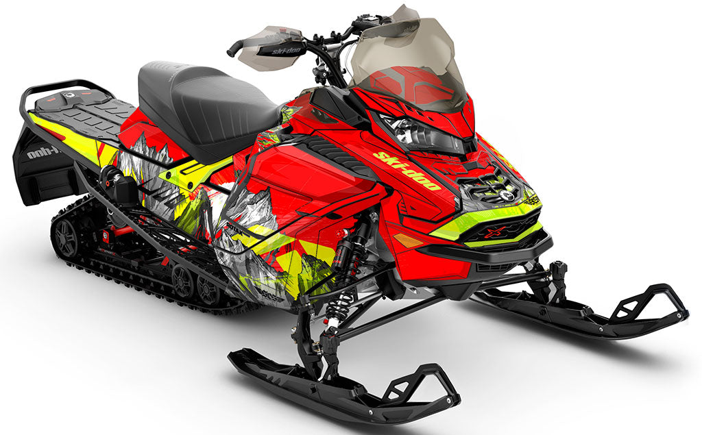 Inversion Red Manta Ski-Doo REV Gen4 Wide Premium Coverage Sled Wrap