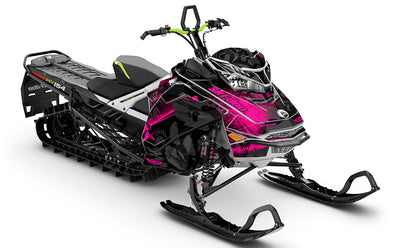 Kodiak Black Pink Ski-Doo REV Gen4 Freeride Full Coverage Sled Wrap