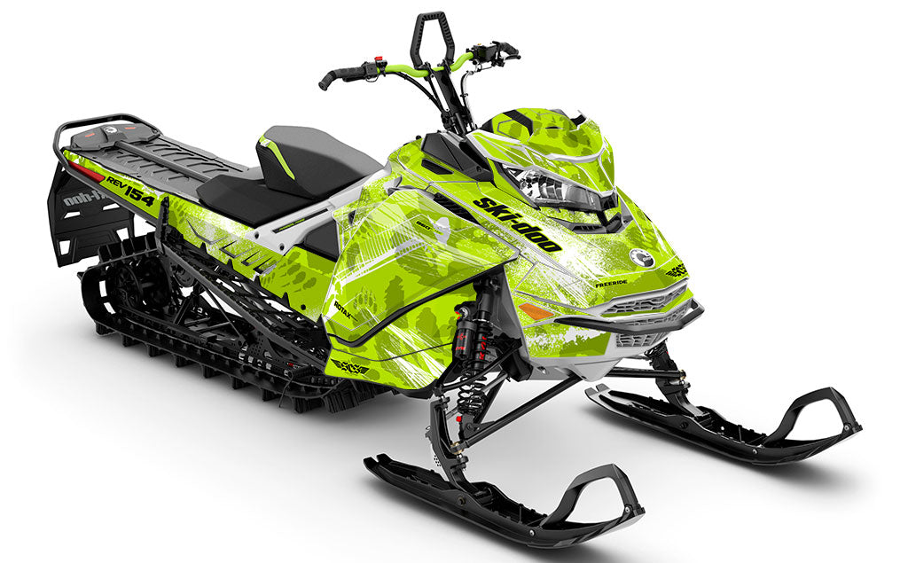 Kodiak Black DayGlow Ski-Doo REV Gen4 Freeride Premium Sled Wrap