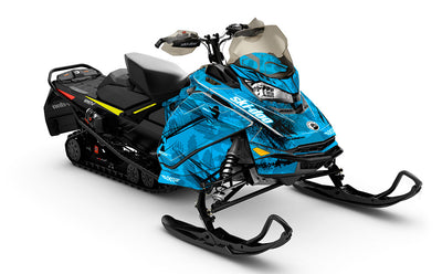 Kodiak Blue Black Ski-Doo REV Gen4 MXZ Partial Coverage Sled Wrap