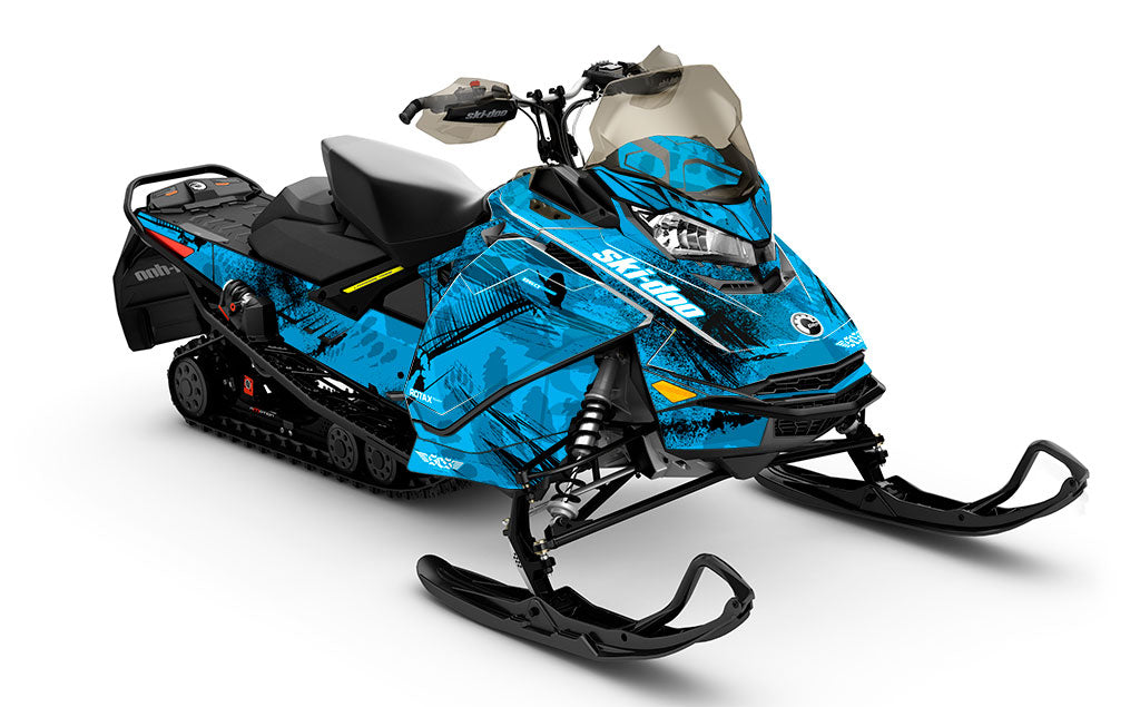 Kodiak Blue Black Ski-Doo REV Gen4 MXZ Less Coverage Sled Wrap