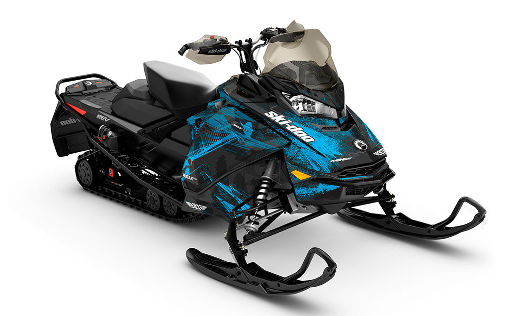 Kodiak Grey Blue Ski-Doo REV Gen4 MXZ Full Coverage Sled Wrap