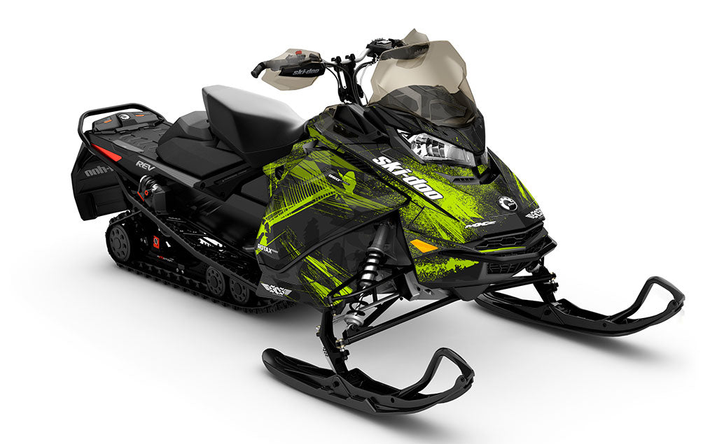 Kodiak Grey green Ski-Doo REV Gen4 MXZ Full Coverage Sled Wrap