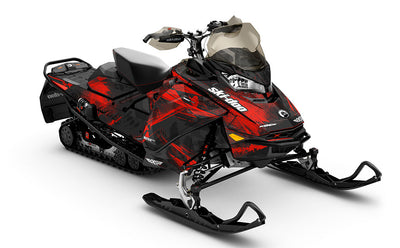 Kodiak Grey Red Ski-Doo REV Gen4 MXZ Less Coverage Sled Wrap