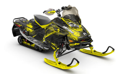 Kodiak Grey White Ski-Doo REV Gen4 MXZ Premium Coverage Sled Wrap