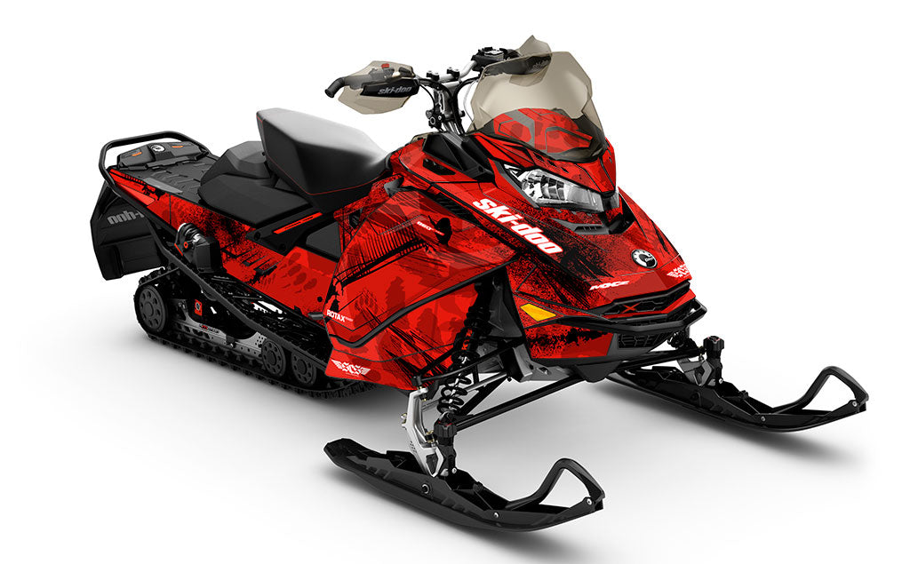 Kodiak Red Black Ski-Doo REV Gen4 MXZ Partial Coverage Sled Wrap