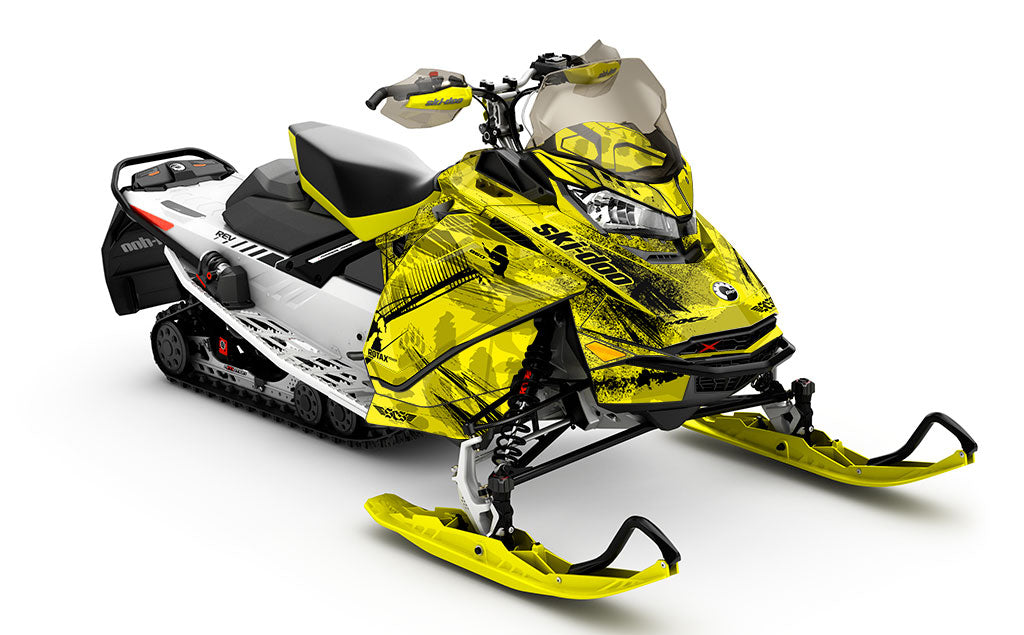 Kodiak Yellow Black Ski-Doo REV Gen4 MXZ Full Coverage Sled Wrap