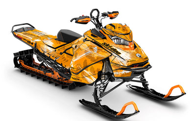 Kodiak Yellow Black Ski-Doo REV Gen4 Summit Less Coverage Sled Wrap