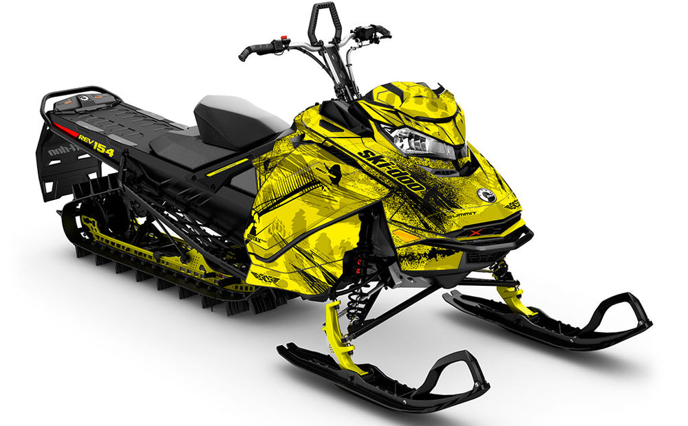 Kodiak Orange White Ski-Doo REV Gen4 Summit Full Coverage Sled Wrap