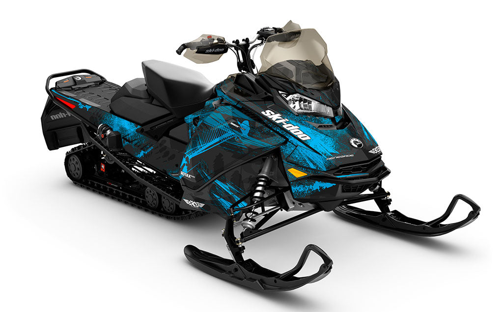 Kodiak Grey Blue Ski-Doo REV Gen4 Renegade Full Coverage Sled Wrap