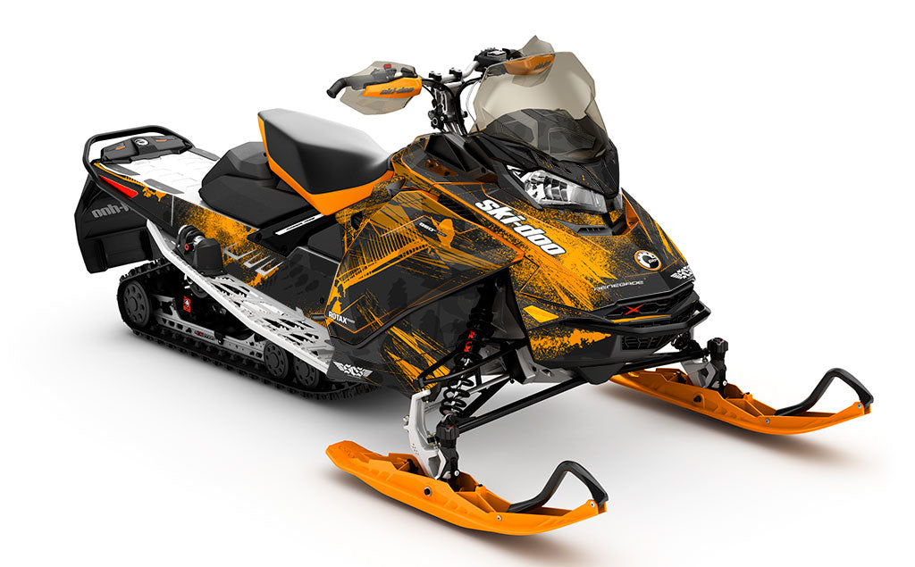 Kodiak Grey Orange Ski-Doo REV Gen4 Renegade Full Coverage Sled Wrap