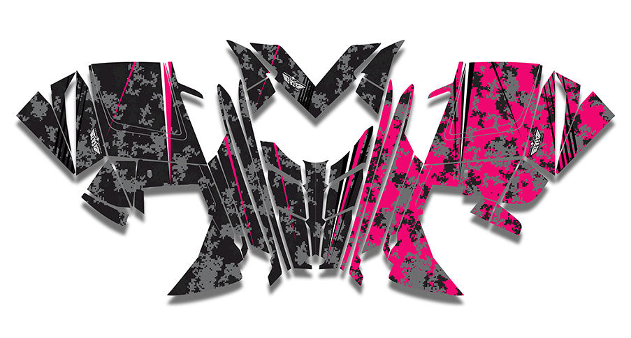 Pink Digi Camo Sled Wraps - SCS Unlimited 