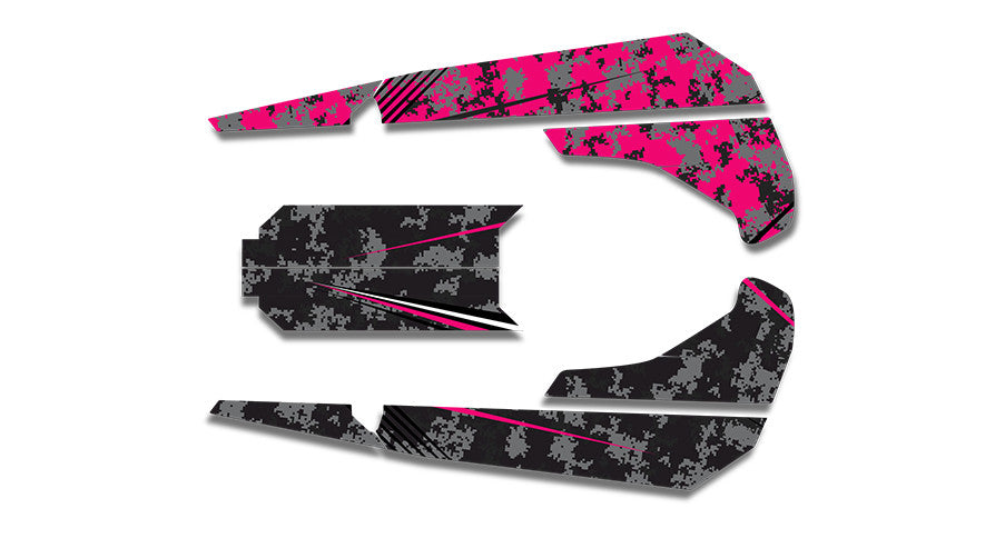 Pink Digi Camo Sled Wraps - SCS Unlimited 