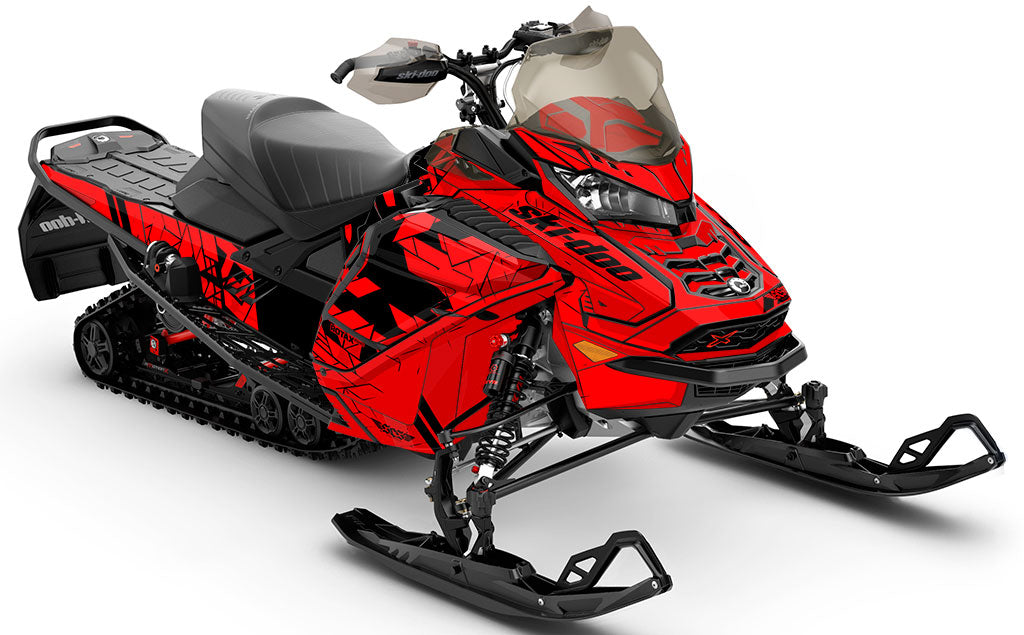 Prism Orange White Ski-Doo REV Gen4 Wide Premium Sled Wrap