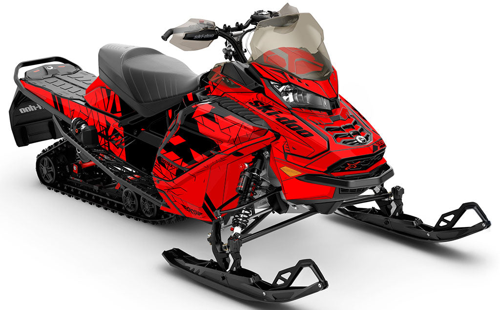 Prism Orange White Ski-Doo REV Gen4 Wide Premium Sled Wrap