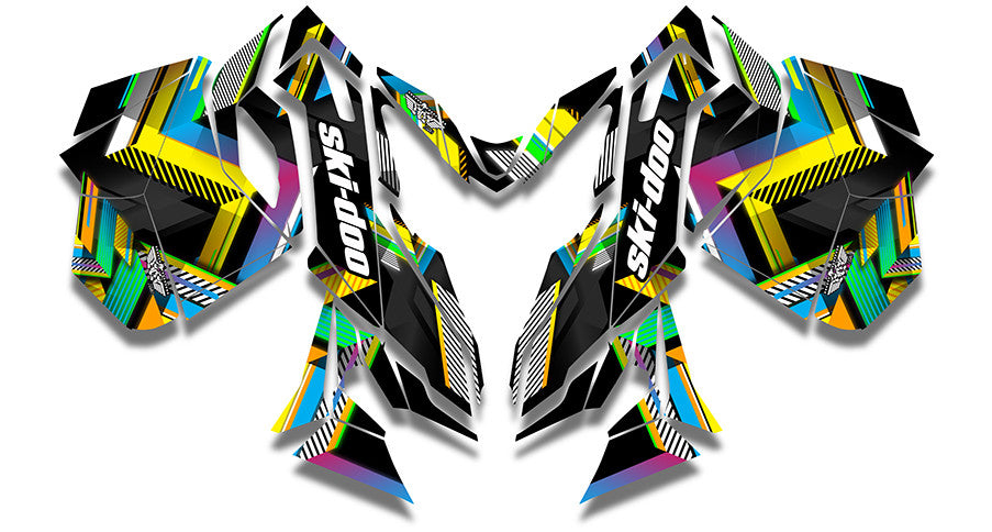 RetroSpect CMYK Ski-Doo REV-XM Sled Wrap - SCS Unlimited 