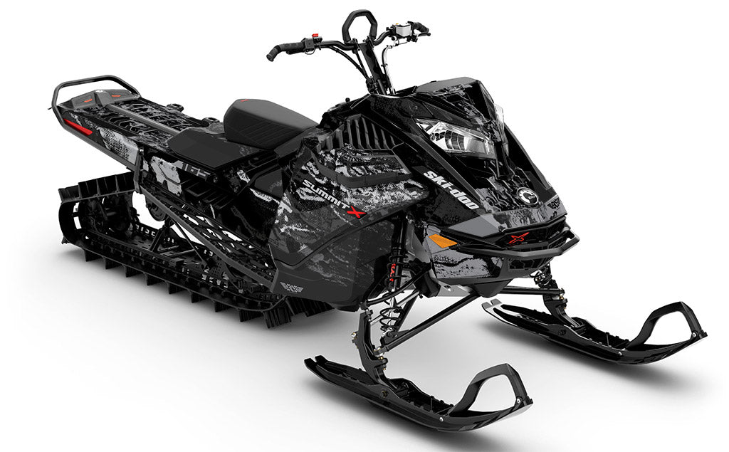 Sidestep Black CatGrey Ski-Doo REV Gen4 LWH - Summit Full Coverage Sled Wrap