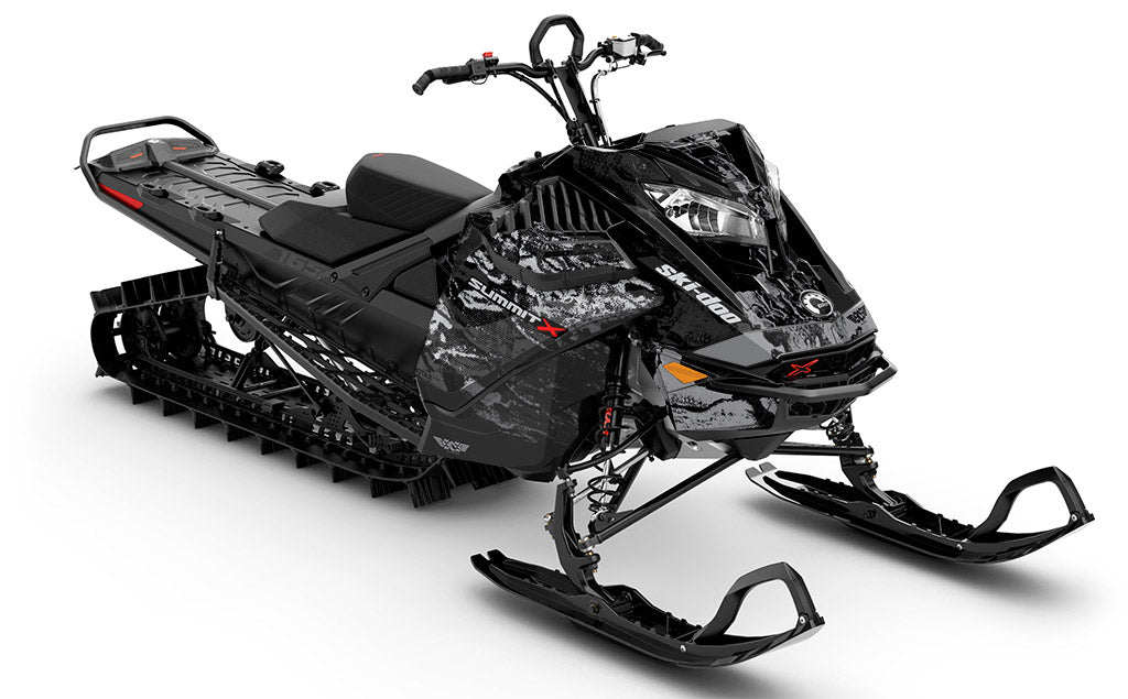 Sidestep Black CatGrey Ski-Doo REV Gen4 LWH - Summit Standard Coverage Sled Wrap