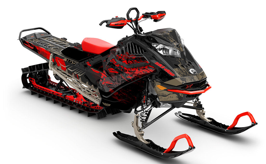 Sidestep DrkGrey Liqtitanium Ski-Doo REV Gen4 LWH - Summit Standard Coverage Sled Wrap