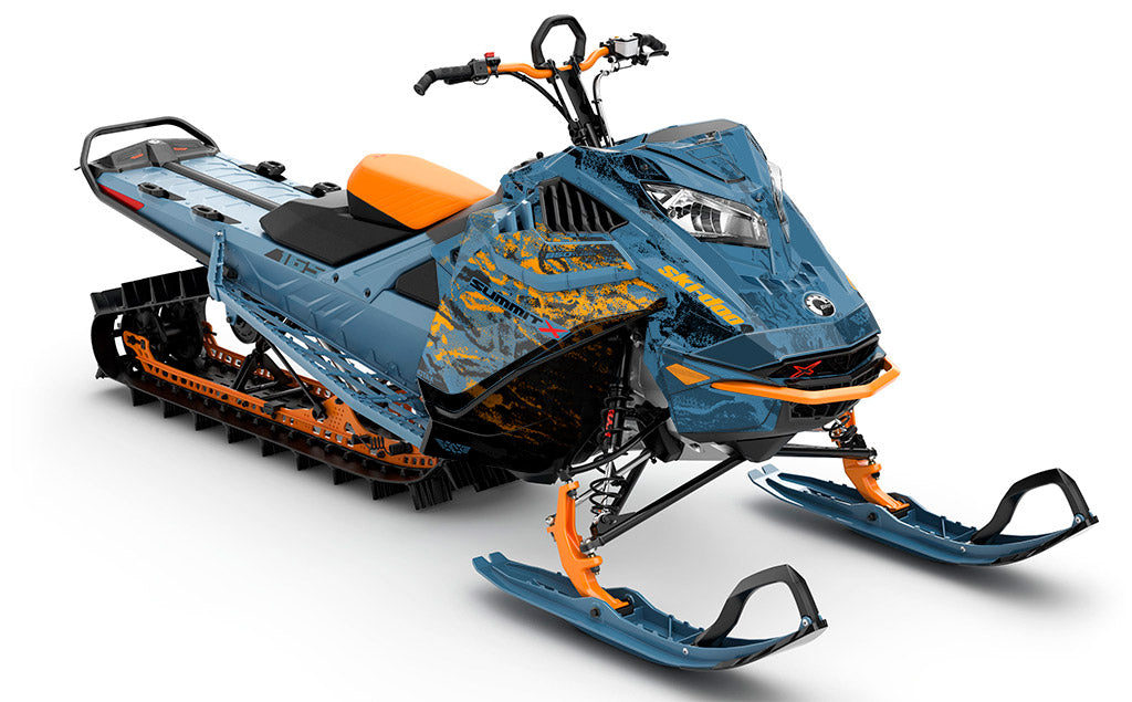 Sidestep Yellow Yellow Ski-Doo REV Gen4 LWH - Summit Full Coverage Sled Wrap