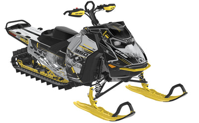 Smokeshow Ski-Doo REV Gen5 Mountain CatGrey VintageYellow Partial Coverage