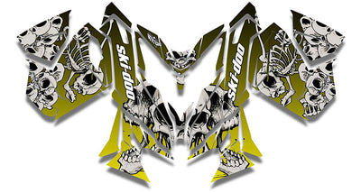 Squindo Doo Skulls Sled Wraps - SCS Unlimited 