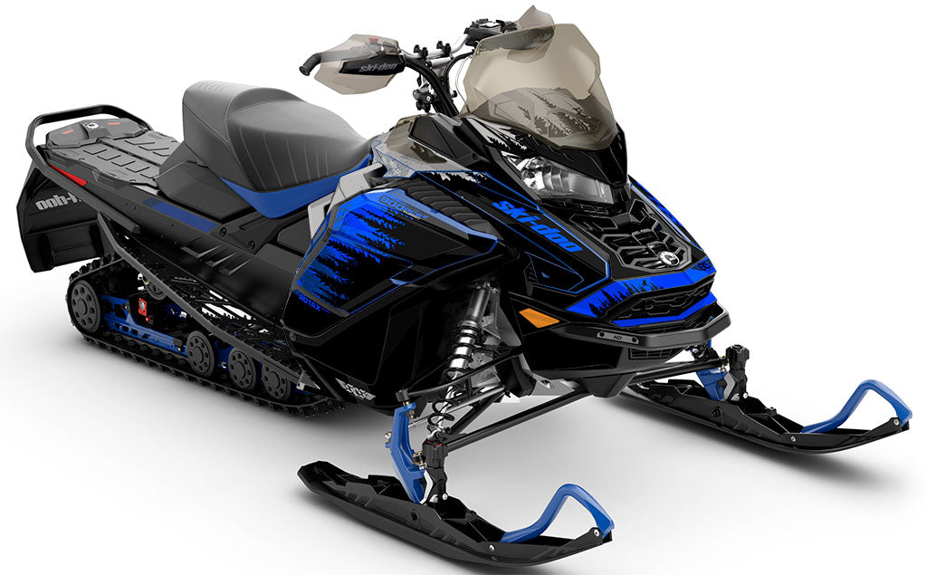 Thrasher Black Blue Ski-Doo REV Gen4 Wide Premium Coverage Sled Wrap