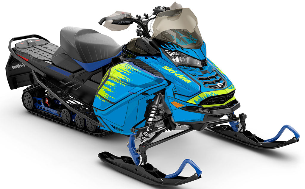 Thrasher Blue Manta Ski-Doo REV Gen4 Wide Premium Coverage Sled Wrap