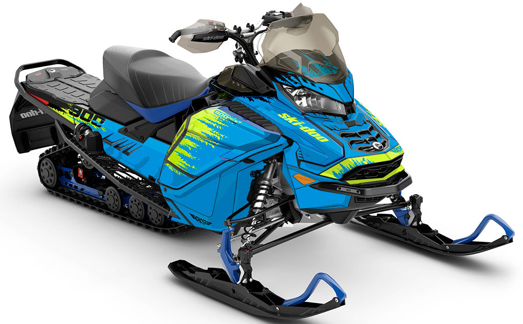 Thrasher Blue Manta Ski-Doo REV Gen4 Wide Full Coverage Sled Wrap