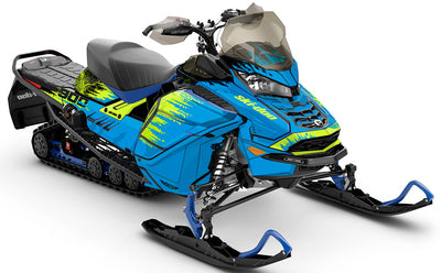 Thrasher Blue Manta Ski-Doo REV Gen4 Wide Partial Coverage Sled Wrap