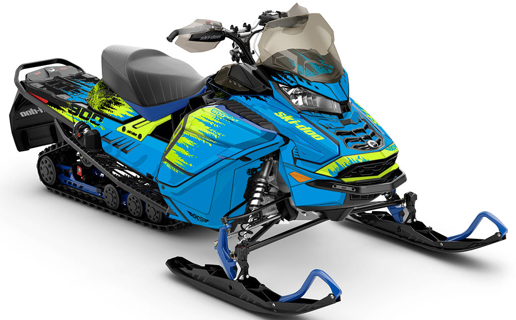 Thrasher Blue Manta Ski-Doo REV Gen4 Wide Less Coverage Sled Wrap