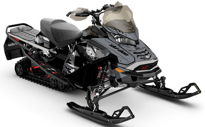 Squint Grey Black Ski-Doo REV Gen4 Wide Partial Coverage Sled Wrap
