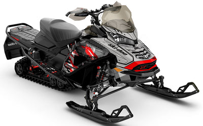 Squint Red Black Ski-Doo REV Gen4 Wide Premium Coverage Sled Wrap