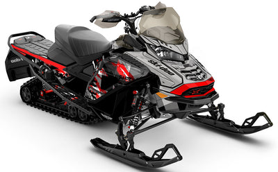 Squint Red Black Ski-Doo REV Gen4 Wide Full Coverage Sled Wrap