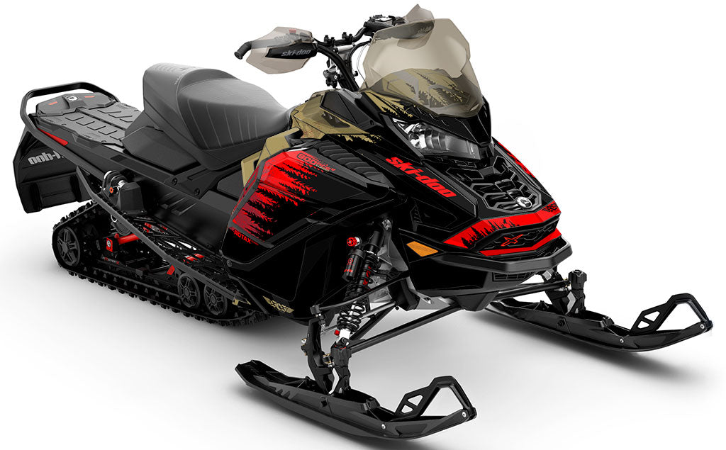 Thrasher Red Gold Ski-Doo REV Gen4 Wide Premium Coverage Sled Wrap