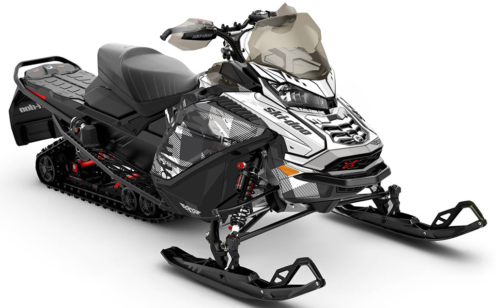 Squint White Grey Ski-Doo REV Gen4 Wide Premium Coverage Sled Wrap
